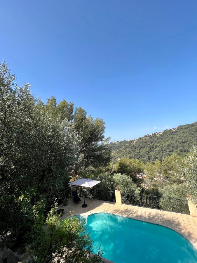 Entre Nice Et Monaco Grande Villa Avec Piscine Privee 12 Personnes Drap Exterior foto