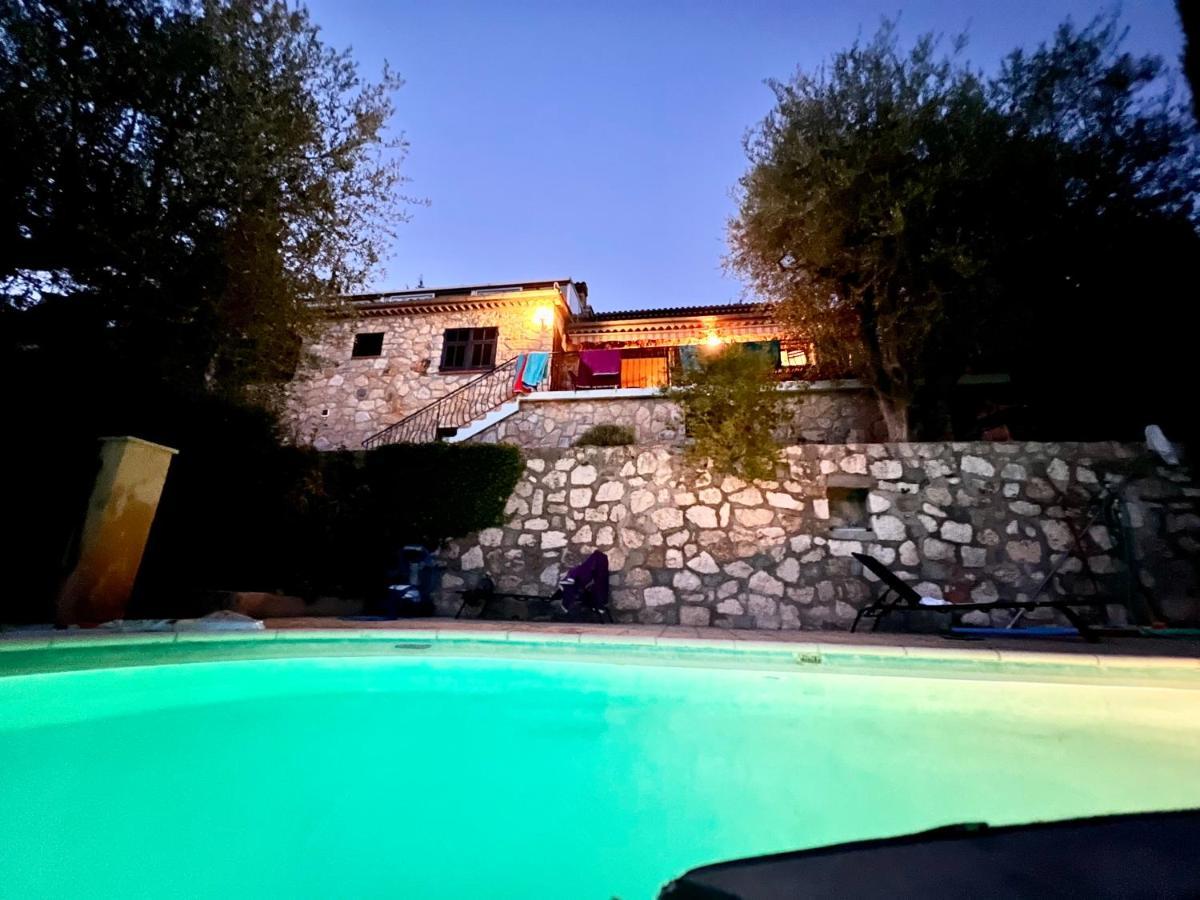 Entre Nice Et Monaco Grande Villa Avec Piscine Privee 12 Personnes Drap Exterior foto